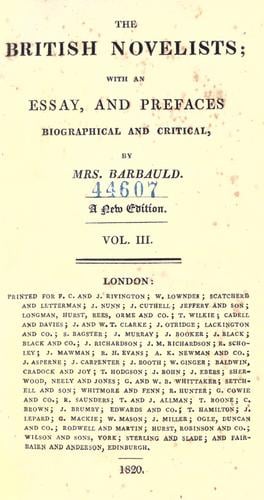 Clarissa; or, The history of a young lady: comprehending the most important concerns of private life; and particularly shewing the distresses that may attend the misconduct both of parents and children, in relation to marriage ..