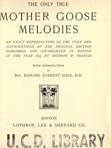 The only true Mother Goose melodies