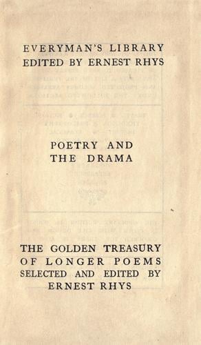 The golden treasury of longer poems