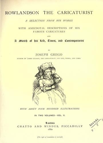 Rowlandson the caricaturist