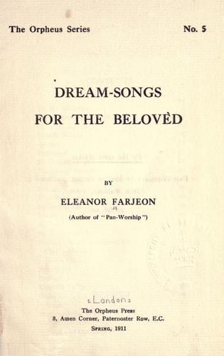 Dream-songs for the beloved