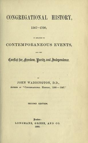 Congregational history, 1700-1800