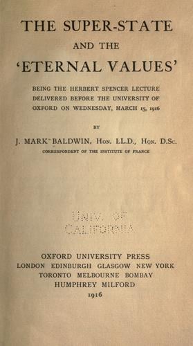 The super-state and the 'eternal values'