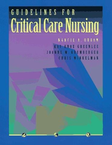 Guidelines for critical care nursing