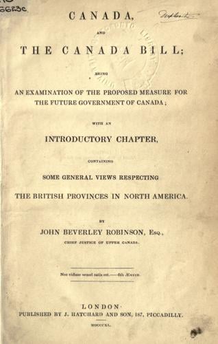 Canada and the Canada Bill