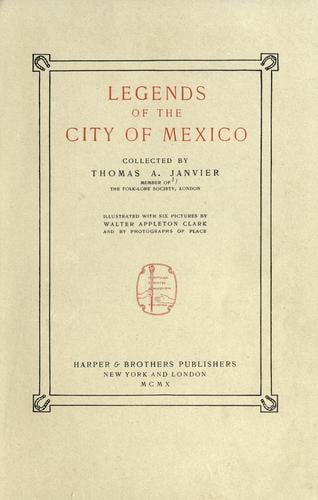 Legends of the City of Mexico