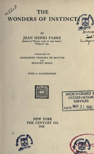 Les merveilles de l'instinct chez les insectes