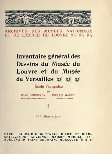 Inventaire général des dessins du Musée du Louvre et du Musée de Versailles
