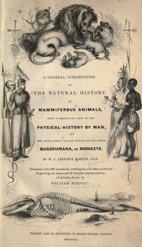 A general introduction to the natural history of mammiferous animals
