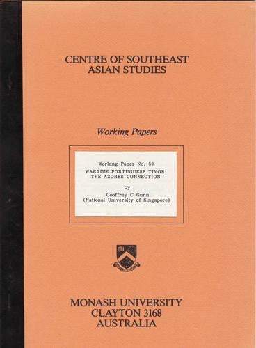 Wartime Portuguese Timor