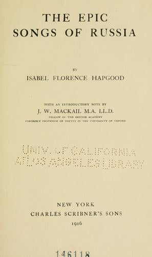 The epic songs of Russia