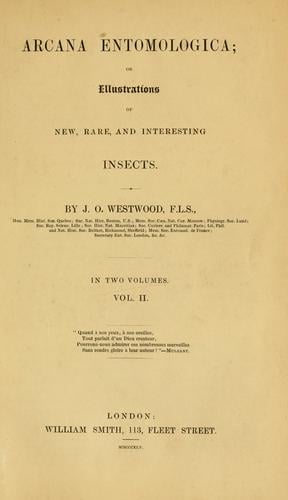 Arcana entomologica, or, Illustrations of new, rare, and interesting insects