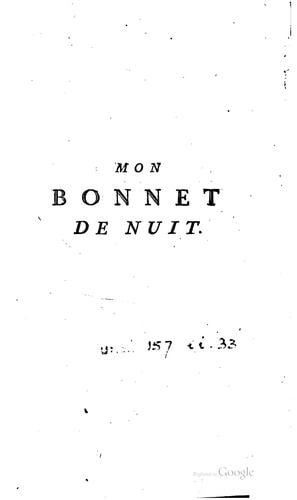 Mon bonnet de nuit