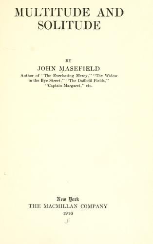 Multidude and solitude