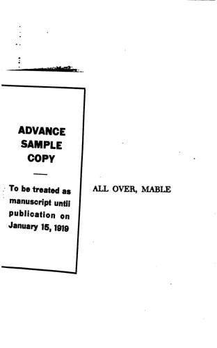 "Thats me all over, Mable,"