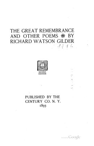The great remembrance, and other poems