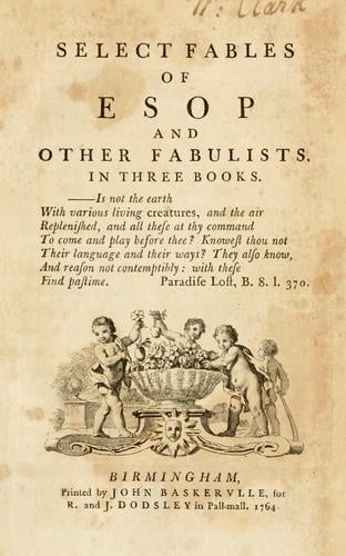 Select fables of Aesop and other fabulists