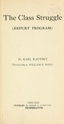The class struggle (Erfurt program)