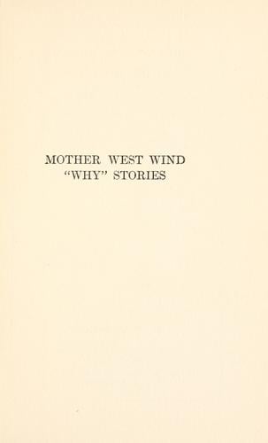 Mother West Wind "when" stories