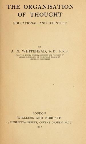 The organisation of thought, educational and scientific