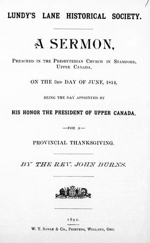A sermon preached in the Presbyterian Church in Stamford, Upper Canada, on the 3rd day of June, 1814