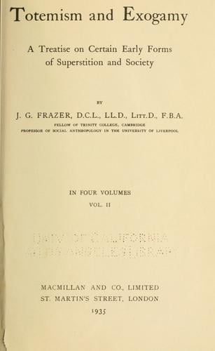 Totemism and exogamy