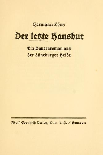 Der letzte Hansbur