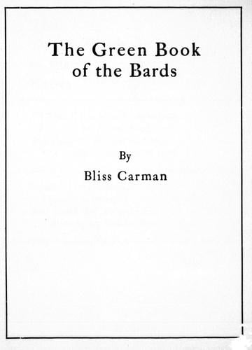 The green book of the bards