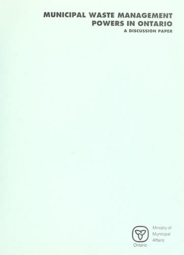 Municipal waste management powers in Ontario