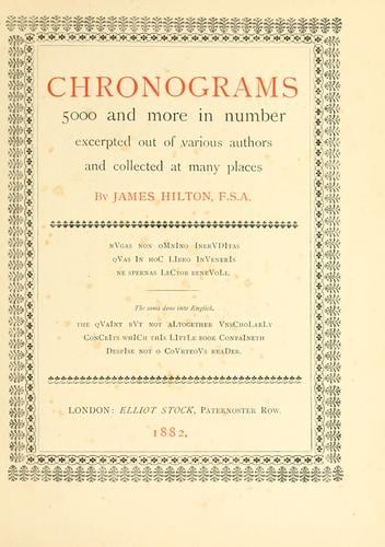 Chronograms, 5000 and more in number