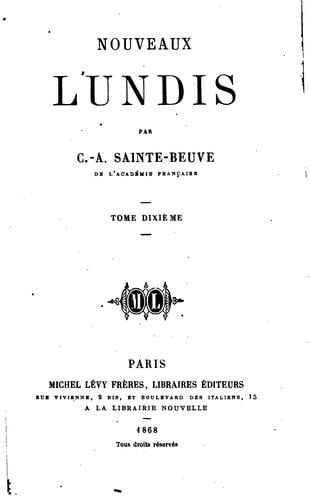 Nouveaux lundis