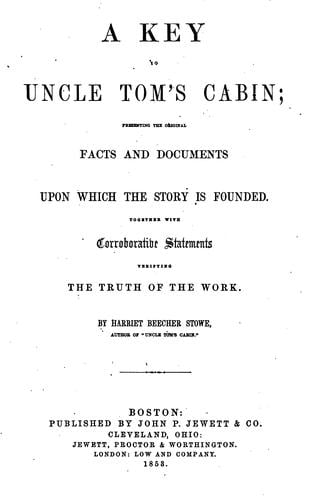 Key to Uncle Tom's cabin