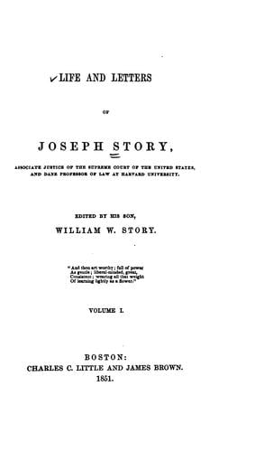 Life and Letters of Joseph Story