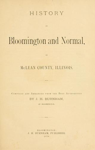 History of Bloomington and Normal