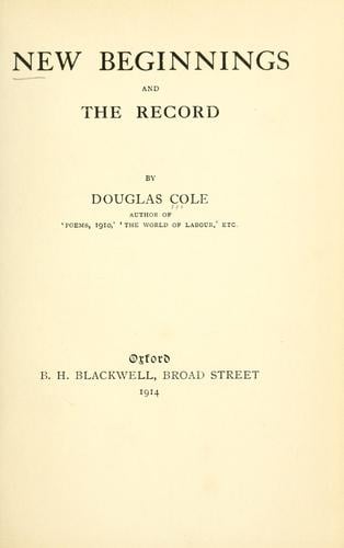 New beginnings, and The record