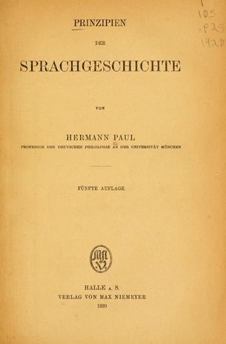 Prinzipien der Sprachgeschichte