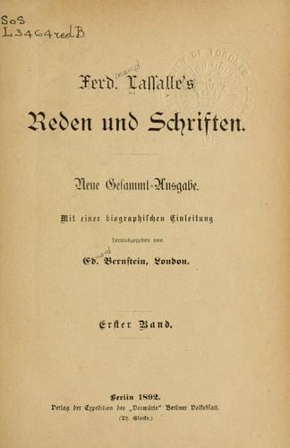 Reden und Schriften