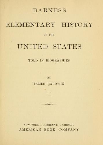 Barnes's elementary history of the United States told in biographies