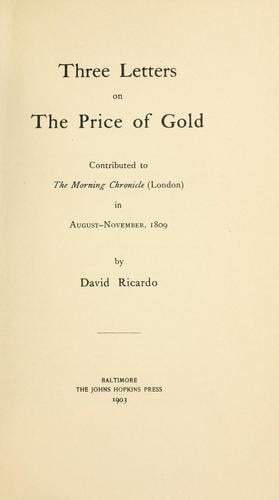 Three letters on the price of gold