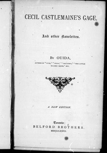 Cecil Castlemaine's gage and other novelettes