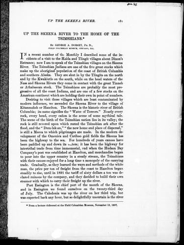 Up the Skeena River to the home of the Tsimshians