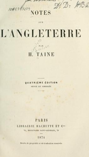 Notes sur l'Angleterre