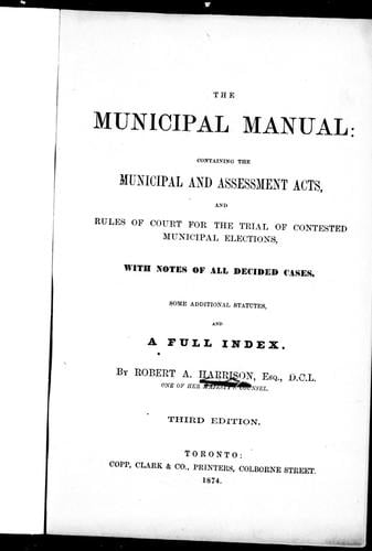 The municipal manual