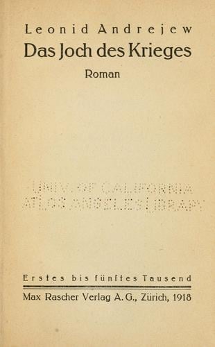 Das Joch des Krieges