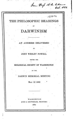 The Philosophic Bearings of Darwinism