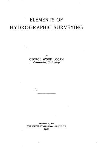 Elements of Hydrographic Surveying
