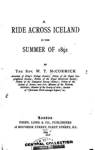 A Ride Across Iceland in the Summer of 1891