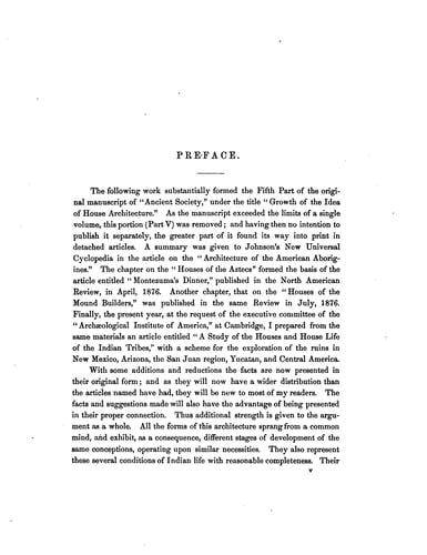 Houses and house-life of the American aborigines