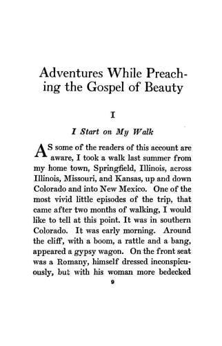 Adventures while preaching the gospel of beauty