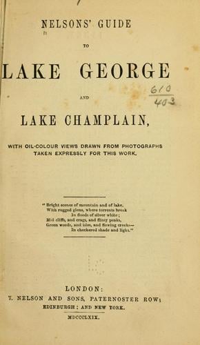 Nelson's guide to Lake George and Lake Champlain